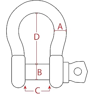 shackle, stainless steel shackle, anchor shackle, stainless shackle, marine shackle, boat shackle