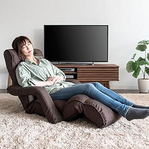 アイリスプラザ 座椅子 リクライニング座椅子 ヘッド/14段背もたれ/14段 Amazon｜アイリスプラザ 座椅子 リクライニングソファ座椅子