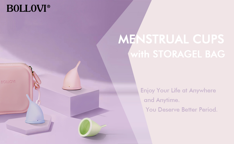 Menstrual Cups Set with Travel Storage Bag Health & Household