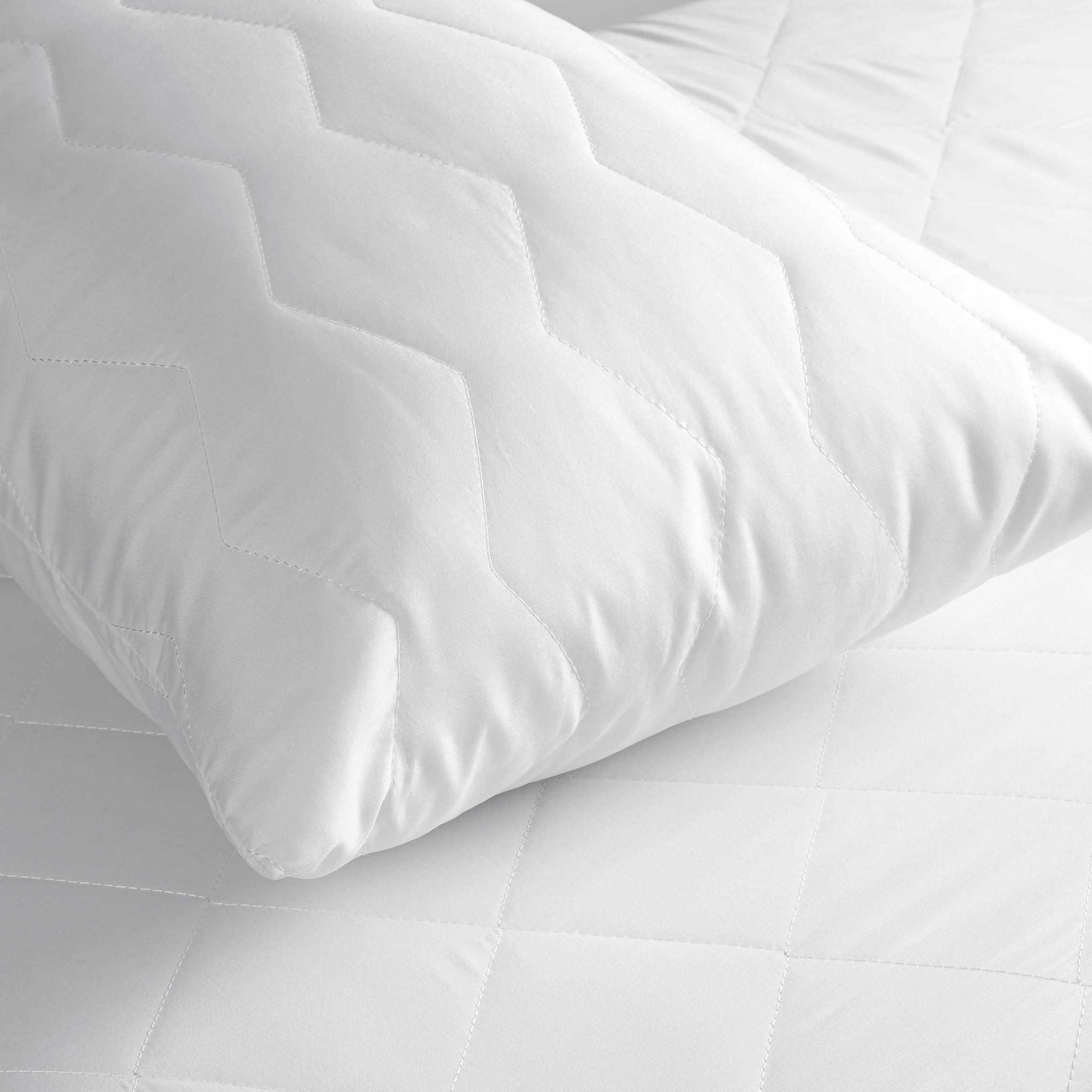 Slumberdown Clean Guard Pillow Protectors, Cotton, White, Twin, Pack of