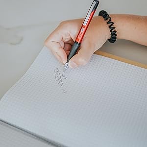 Zebra Pen M-350 mechanical pencil close up, available in black, blue, red barrels, 0.7mm point size