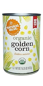 organic non-gmo natural value golden corn gluten-free vegan kosher affordable