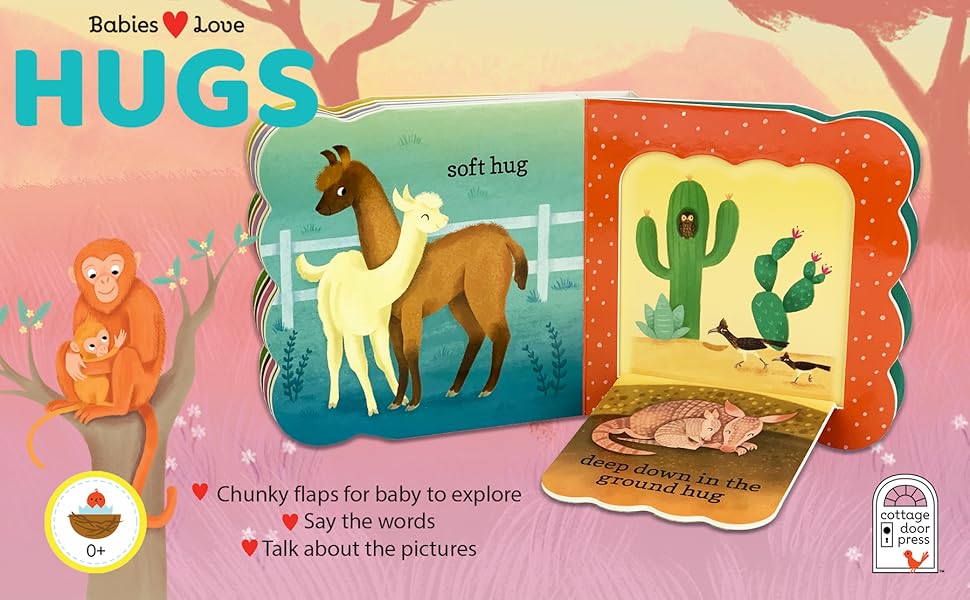 hugs learning educational books for newborns babies love chunky lift-a-flap childrens board book
