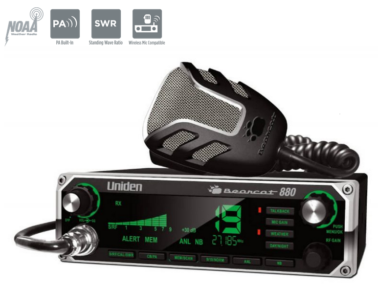 Uniden BEARCAT 880 Bearcat CB Radio with 7 Color Display Backlighting Amazon.ca Cell Phones