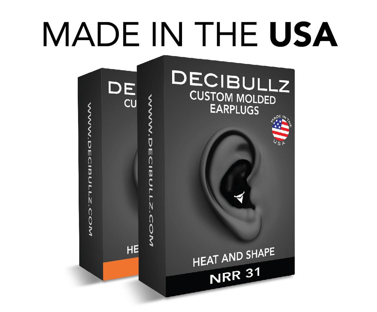 Decibullz Custom Molded Earplugs, 31dB Highest NRR