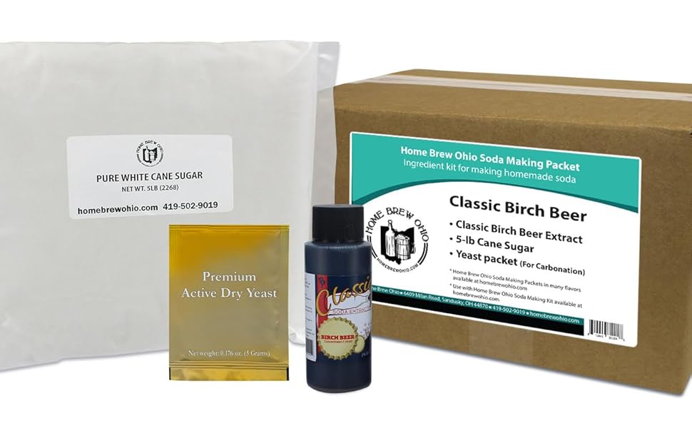 Home Brew Ohio Soda Making PacketClassic Birch Beer