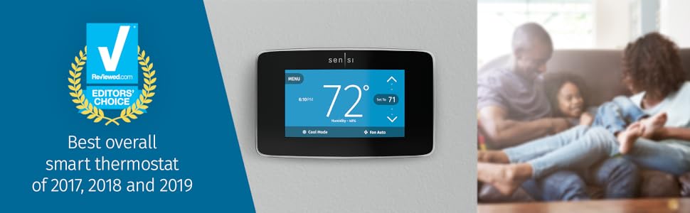 Emerson Sensi Touch Wi-Fi Smart Thermostat with Touchscreen Color