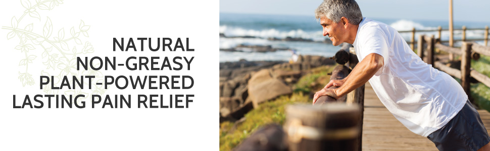 natural non greasy plant powered lasting pain relief