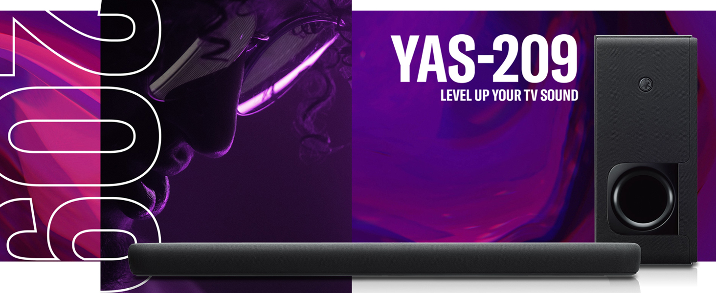 Yamaha YAS209 Sound bar with Wireless Subwoofer, 3D Surround Sound
