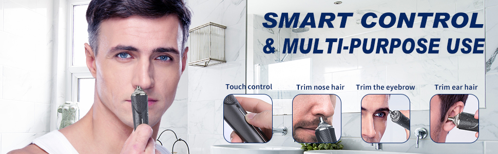 Amazon Com Ear And Nose Hair Trimmer Clipper 2020 Touch Control Professional Painless Eyebrow Facial Hair Trimmer For Men And Women Battery Operated Ipx7 Waterproof Dual Edge Blades For Easy Cleansing Beauty Draw your upper lip down as much as trimming your ear hair with scissors is a bit trickier because it's hard to see the inside of your ear move it again, trim. ear and nose hair trimmer clipper 2020 touch control professional painless eyebrow facial hair trimmer for men and women battery operated ipx7