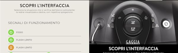interfaccia grafica, macchina superautomatica, macchina per il caffè