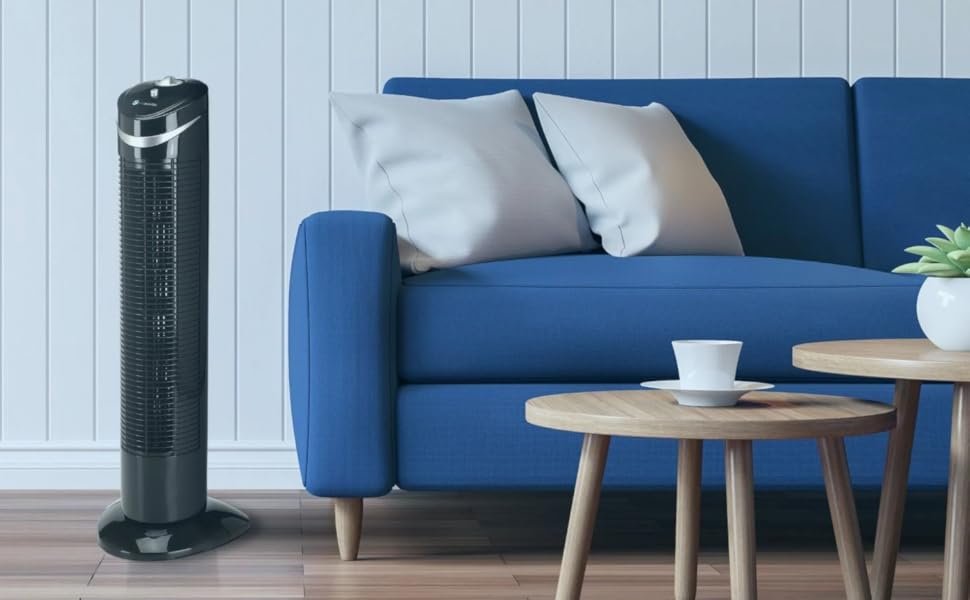 Pure Guardian TF2113B 29" 3Speed Oscillating Tower Fan, Full Room