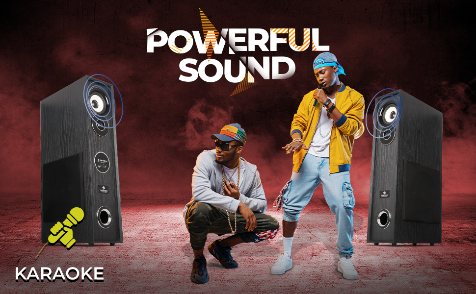 Zebronics ZEBBT7300RUCF Wireless Bluetooth Tower Speaker With Supporting SD Card, USB, AUX, FM