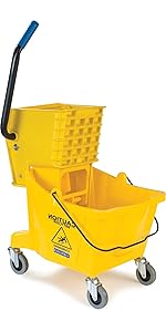 professional mop bucket, string mop, rolling mop bucket, wheeled mop bucket