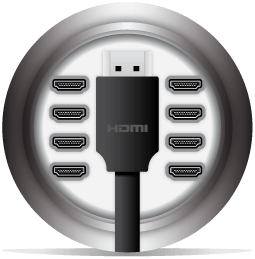 Independently view any of the four sources on any of the four displays