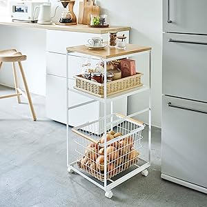 【TOSCA】キッチンワゴン 山崎実業 tosca/トスカ ] キッチンワゴン 単品 キャスター付