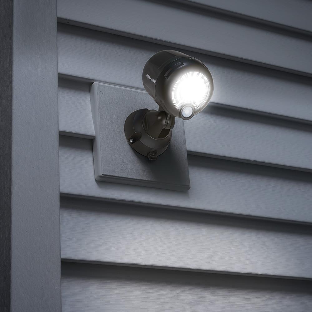 Mr Beams Wireless BatteryOperated Outdoor MotionSensorActivated LED Spotlight, Plastic, Brown