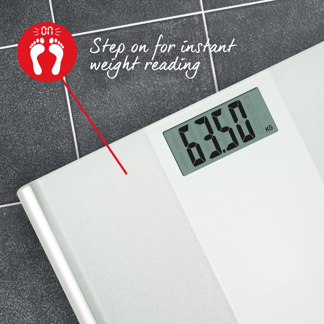 Salter Ultimate Accuracy Digital Bathroom Scales, Electronic Body Weighing for Home, Measure 50g