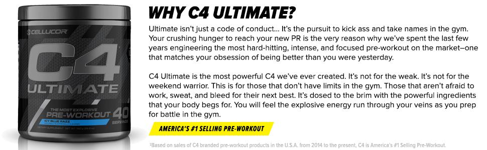 Cellucor C4 Ultimate Pre Workout Powder with