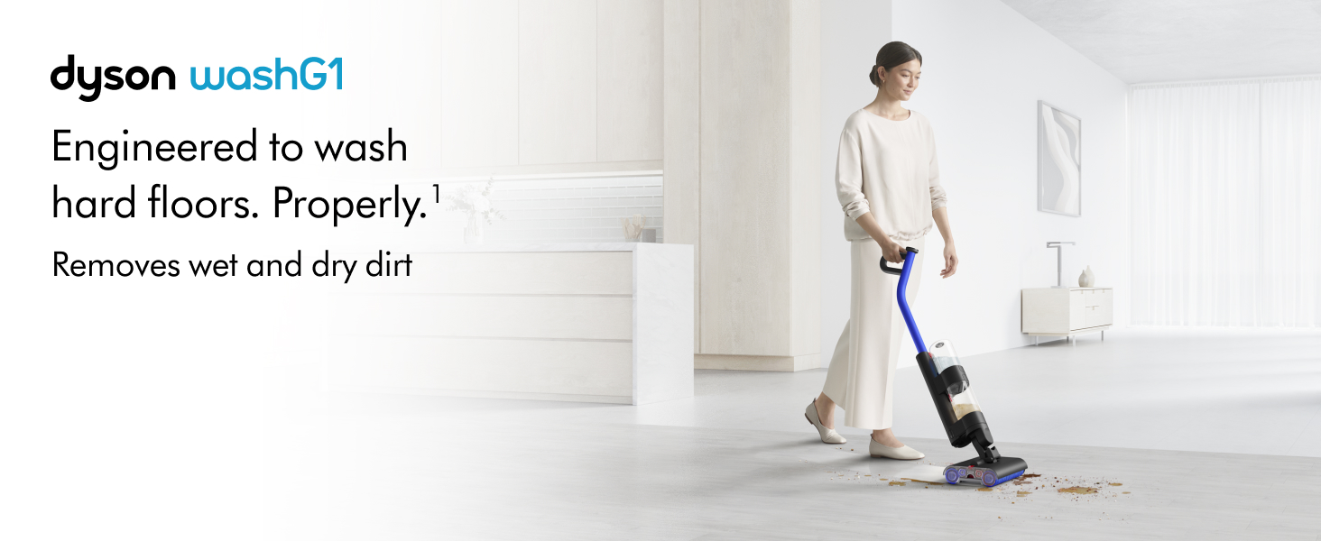 【KAI】Dyson WashG1 コードレスモップクリーナー Dyson WashG1 Wet Floor Clean Microfiber Roller Sponge Mop in