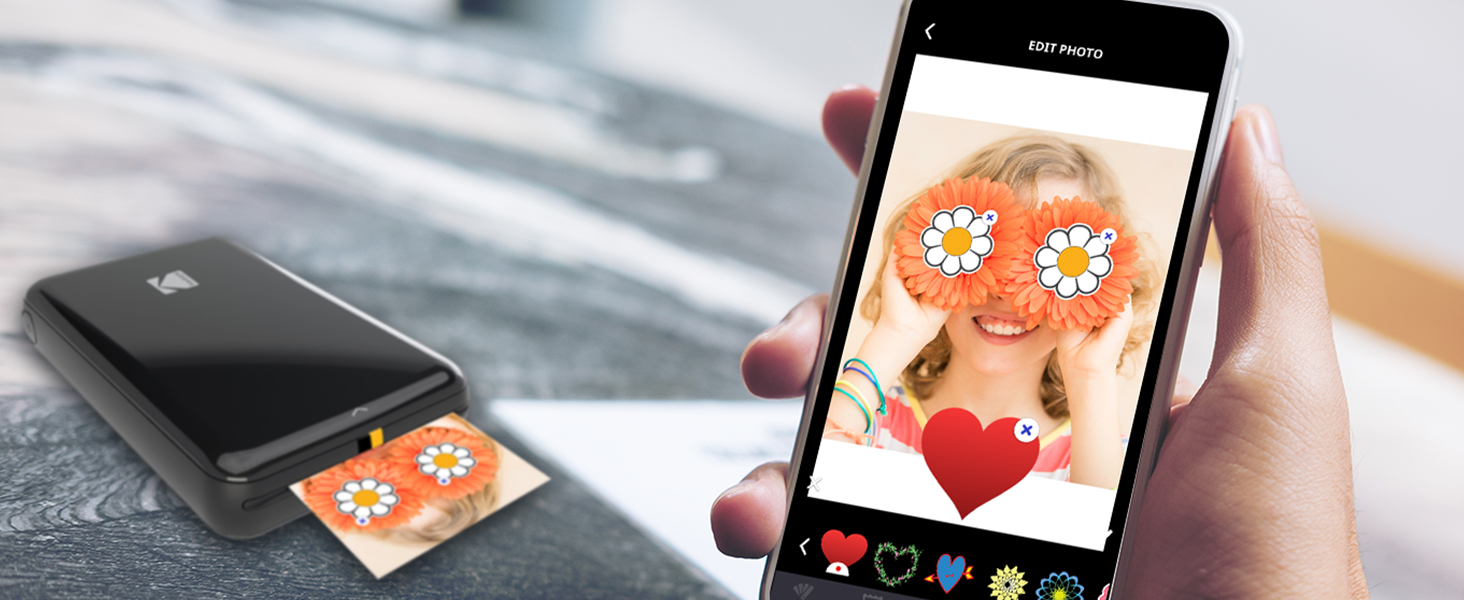 KODAK Step Printer Wireless mobile photo printer with zinc technology