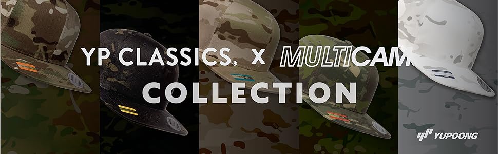 Yupoong YP Classics Multicam Snapback Cap, Alpine, OS at