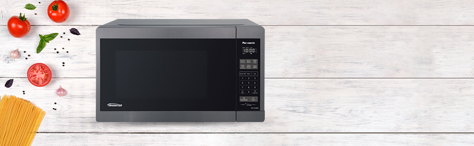 KON　Panasonic Panasonic NNSC688S Mid-Size 1200W Inverter Microwave Oven