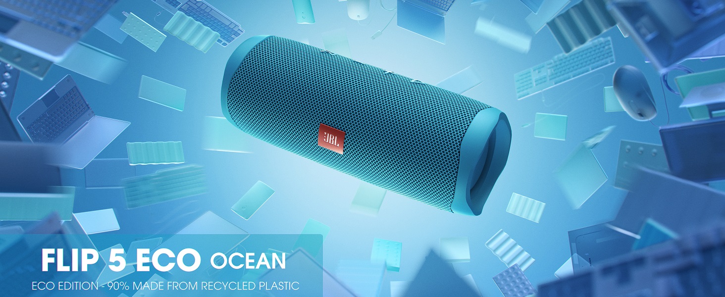 JBL Flip 5 Eco Portable Waterproof Wireless Bluetooth Speaker Made From
