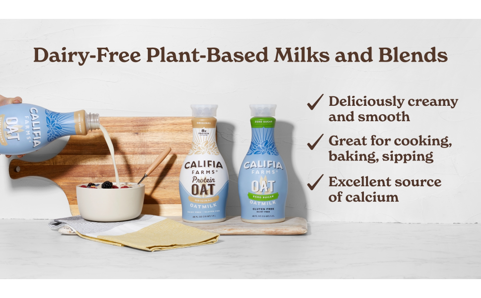 Califia Farms Oat Milk Almond Milk Blend, 48 oz, Dairy