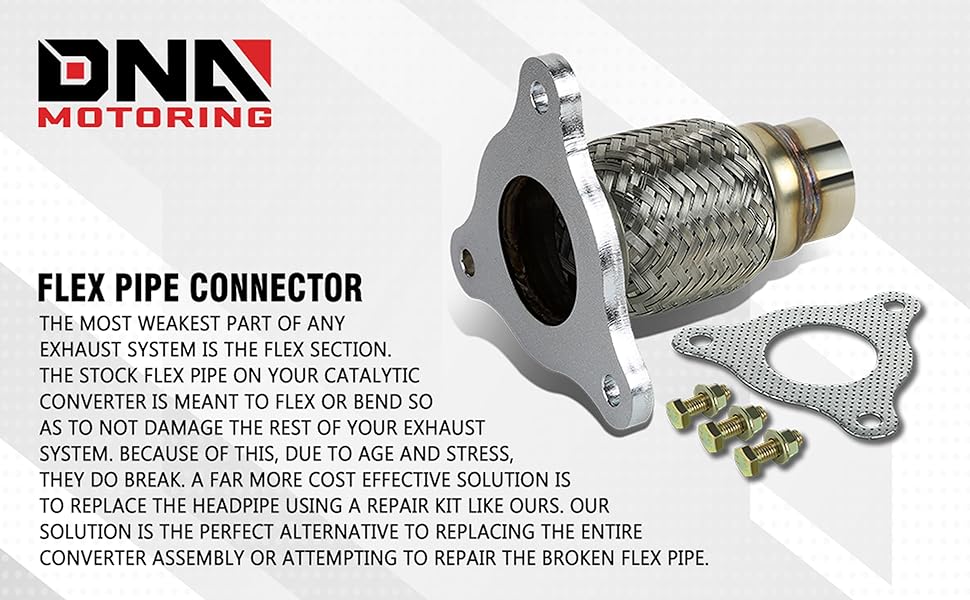 Amazon.com: DNA Motoring FXP-CCOB05 Flex Pipe Connector [For