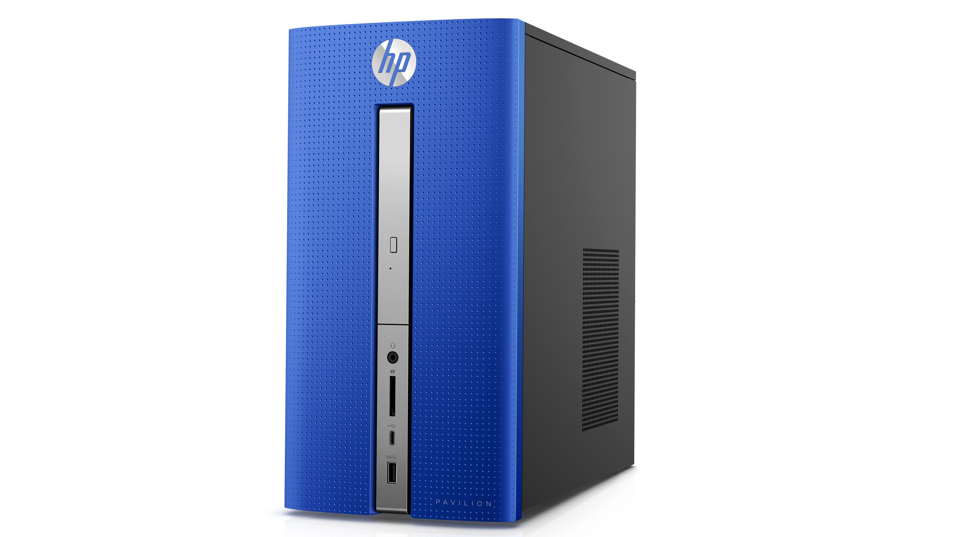 HP Pavilion 570p051na Desktop PC (Dragonfly Blue) (Intel i57400 3GHz, 8GB RAM, 1TB HDD