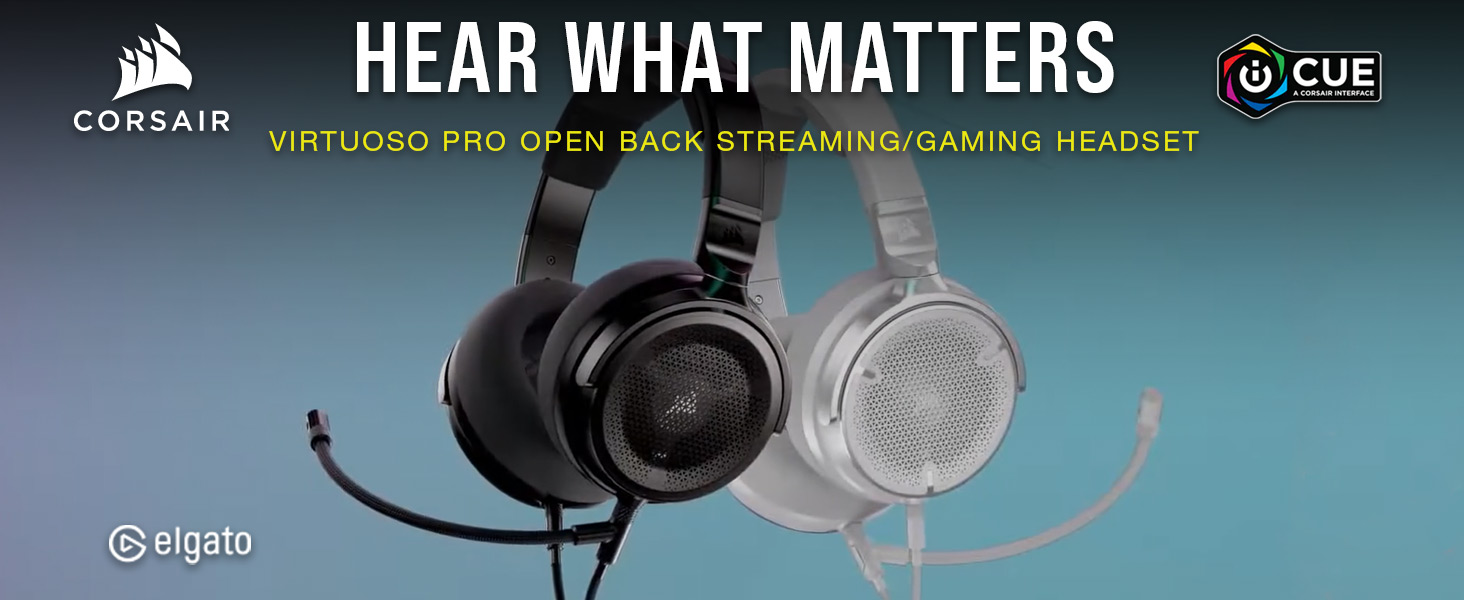 ヘッドホン Corsair VIRTUOSO PRO CORSAIR Virtuoso PRO Wired Open Back Gaming Headset