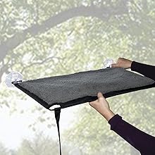 K&H Pet Products EZ Mount Window Kitty Sill Double Stack, 2 Levels, with Suction Cup Mounting System, Holds Over 22kg, 30.48cm x 58.42cm, Grey 19 fitting the mount