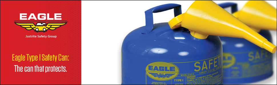 Eagle Type 1 safety can blue funnel