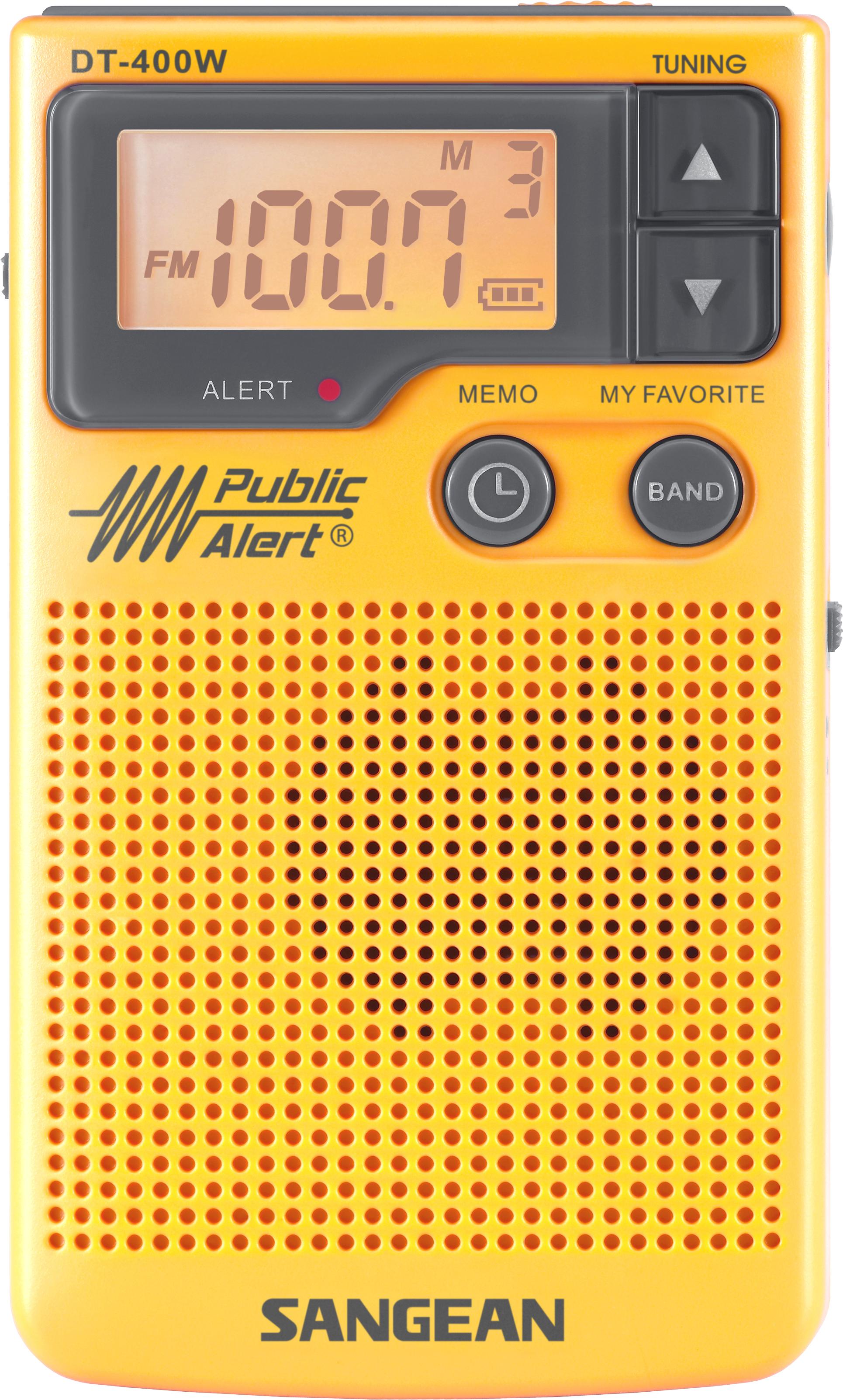 Sangean DT400W AM/FM Digital Weather Alert Pocket Radio