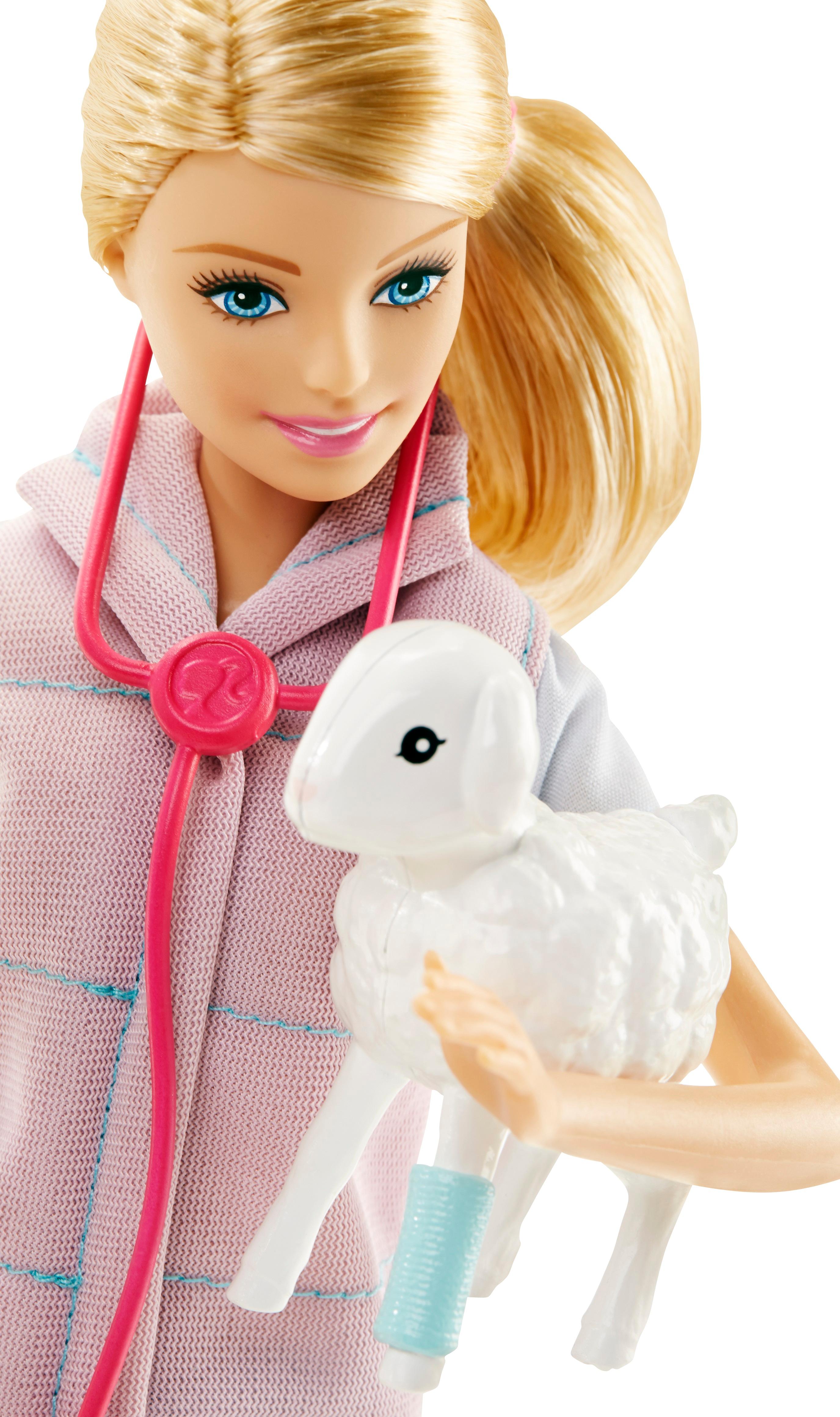 Barbie Farm Vet Play Set Barbie Lambs,Goat, Horse, Chicken, chicks, Cow