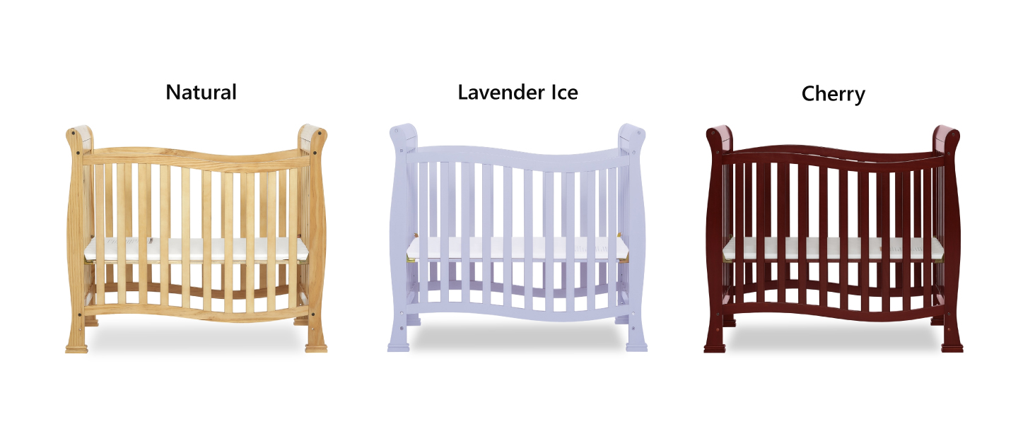 Dream On Me Violet Mini Crib in Black, Greenguard Gold