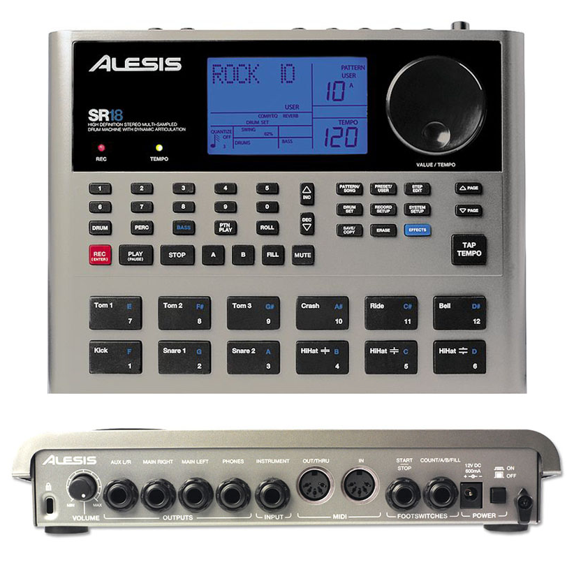 Alesis SR18 StudioGrade Standalone Drum Machine With OnBoard Sound