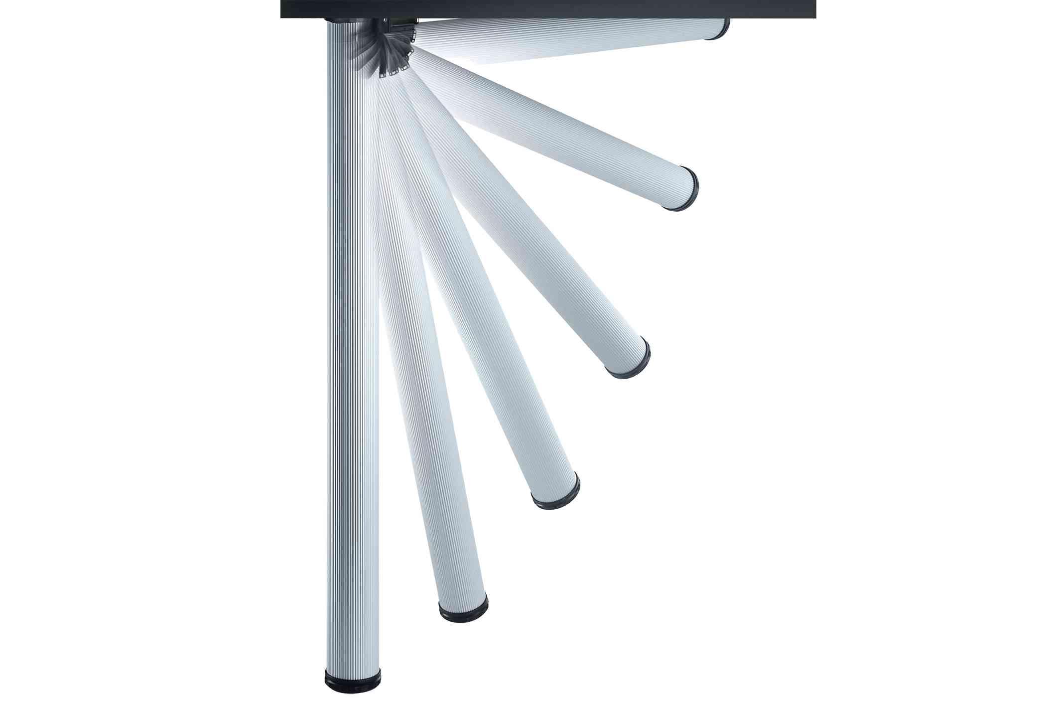 Gamba Tavolo Pieghevole In Alluminio - Regolabile 560-930mm, Per Camper, Barche E Casa - Foto 4