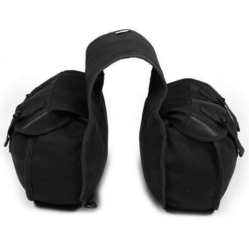 STANSPORT Canvas Saddlebag for Motorcycle, Travel, Etc