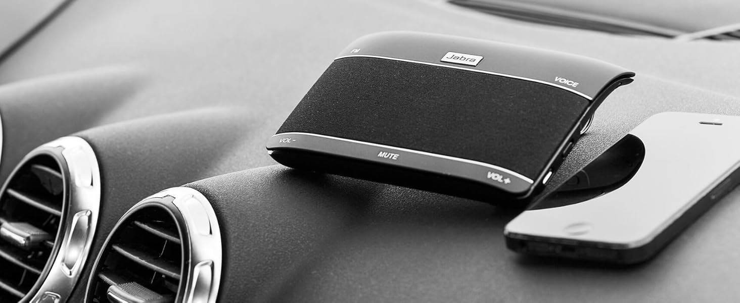 Jabra Freeway HautParleur Bluetooth pour Voiture Enceinte Microphone à Commande Vocale et