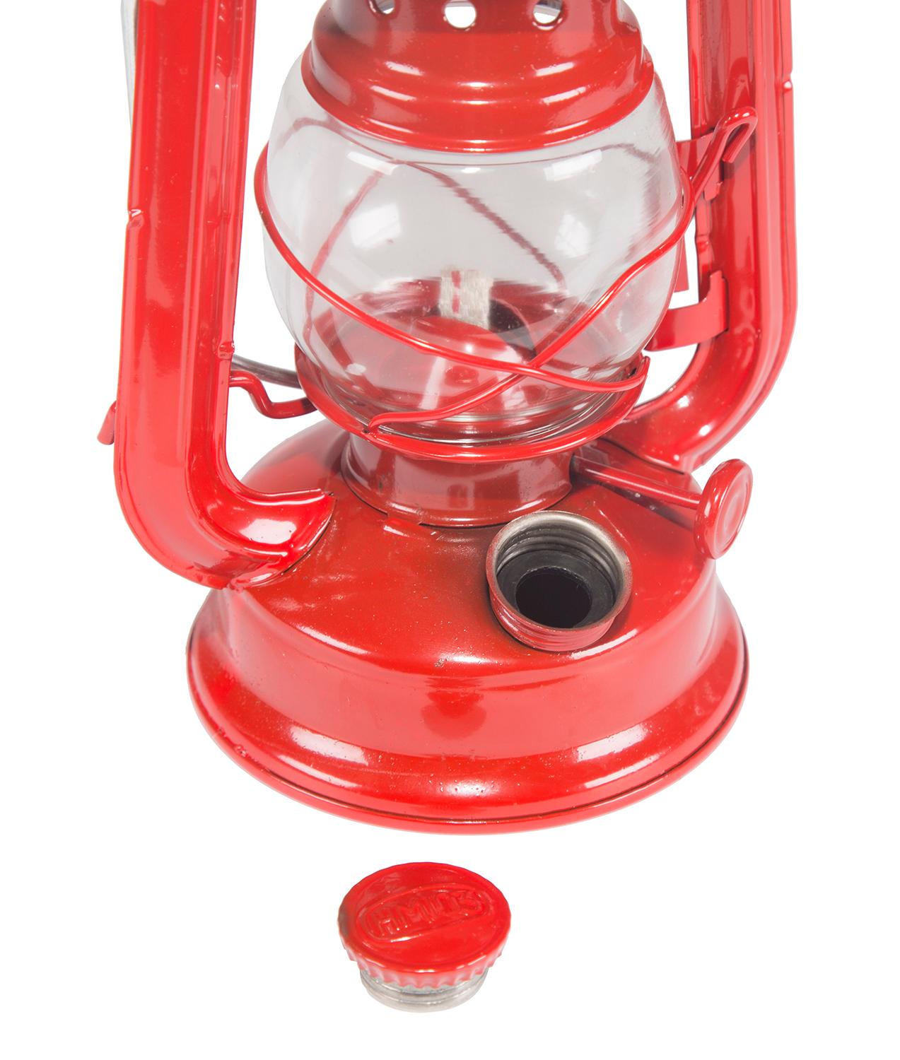 Stansport Small Hurricane Lantern (Red, 8Inch) Camping