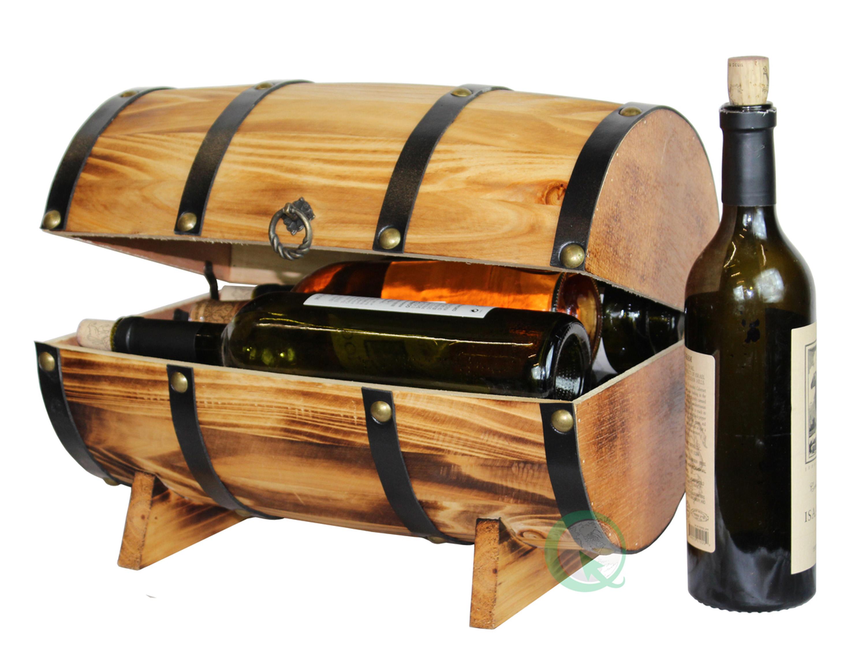 Vintiquewise Wooden Barrel Treasure Chest Amazon.ca Home & Kitchen