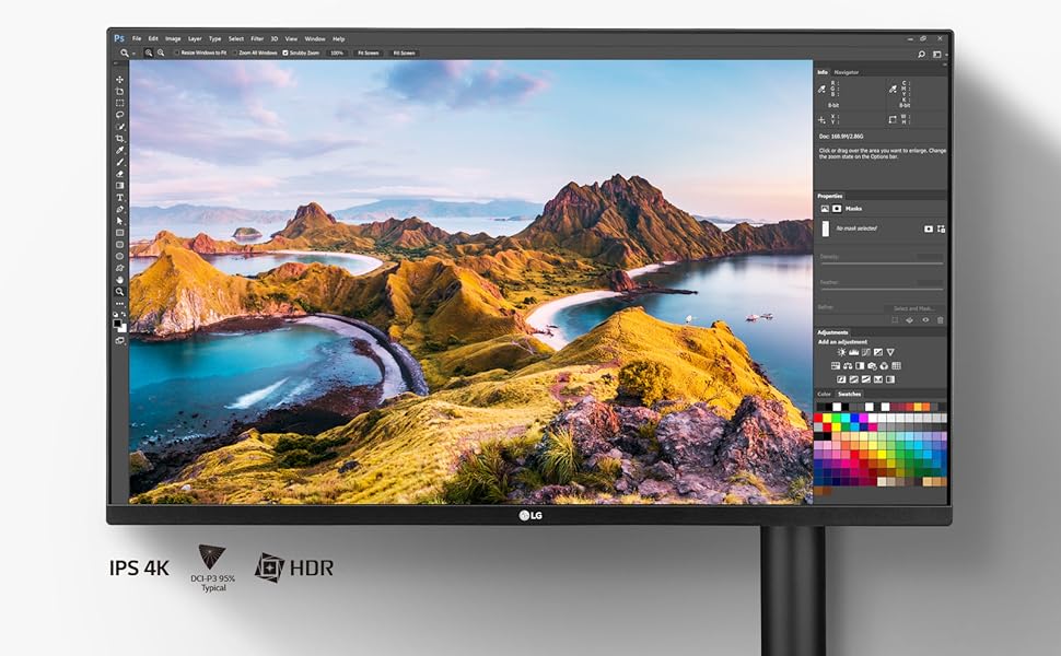 LG 32 inch 4K UHD Monitor UltraFine Display Ergo IPS Display, HDR 10, USB TypeC, AMD FreeSync
