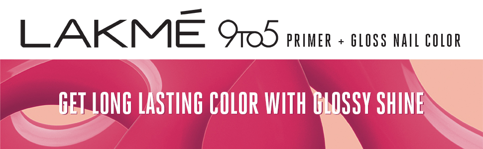 Lakme 9to5 Primer + Gloss Nail Colour, 6 ml