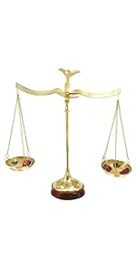 Deco 79 30651 Brass Scale, scale of justice, balance scale, antique scale