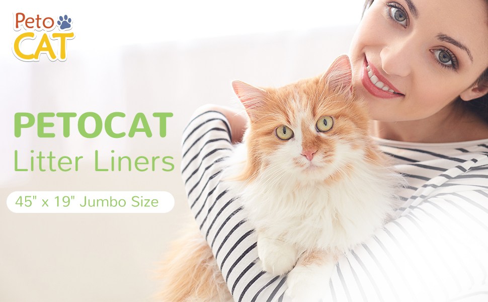 PETOCAT Litter Box Liners, 28 Count Giant Jumbo Cat Litter