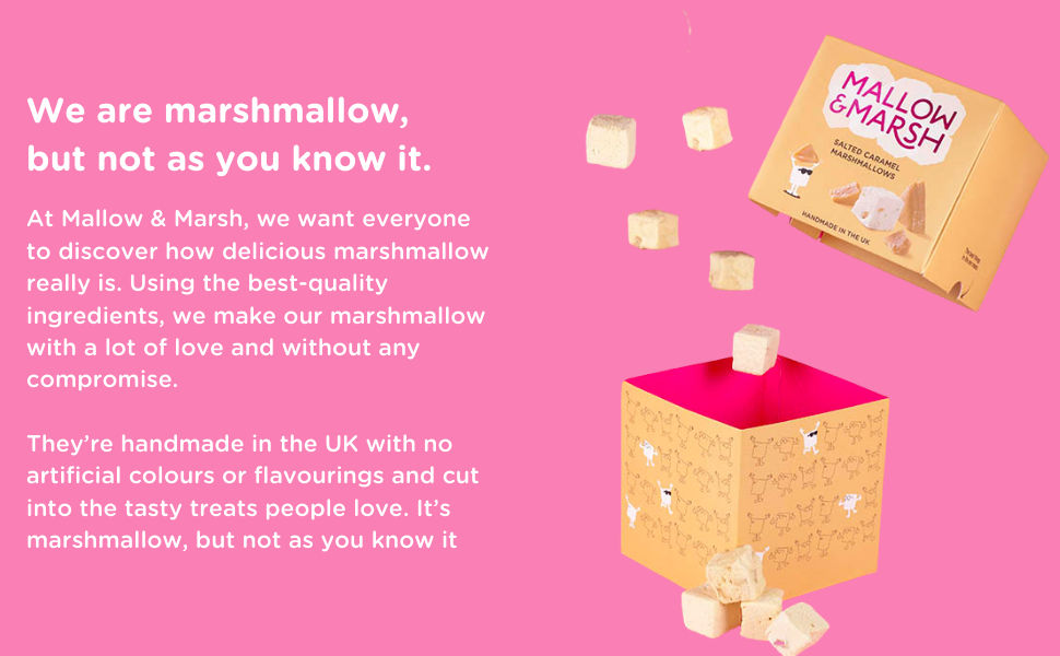 Mallow & Marsh Salted Caramel Marshmallow Luxury Gift Box 169g Perfect for Sharing and Gifts Mallow & Marsh Salted Caramel Marshmallow Luxury Gift Box 169g Perfect for Sharing and Gifts