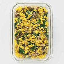 Turmeric Squash Risotto with Ground Beef and Collard Greens