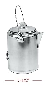 9 cup percolator coffee cup aluminum camping oudoors